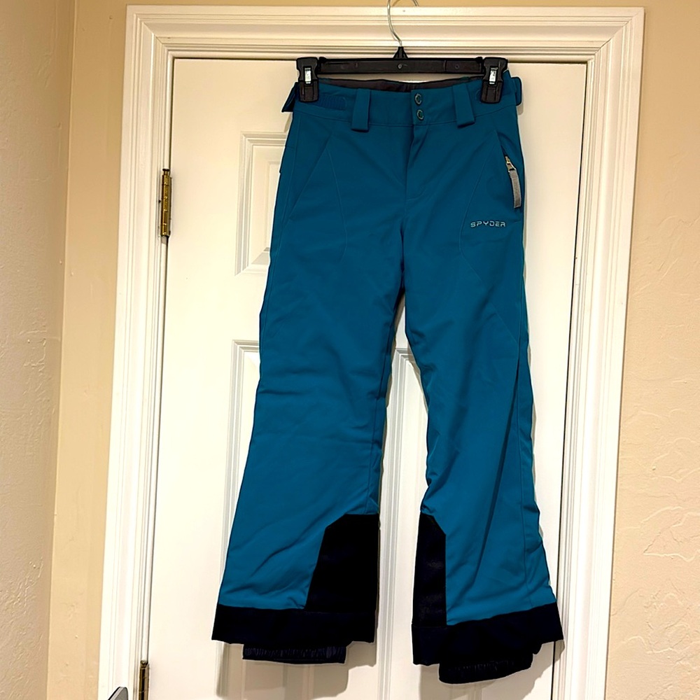 Spyder Kids Blue Insulated Snowboard Ski Pants Size 8, like new